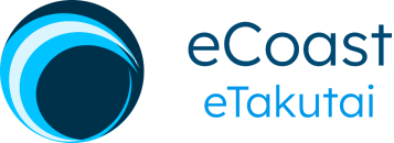 eCoast logo with title colour